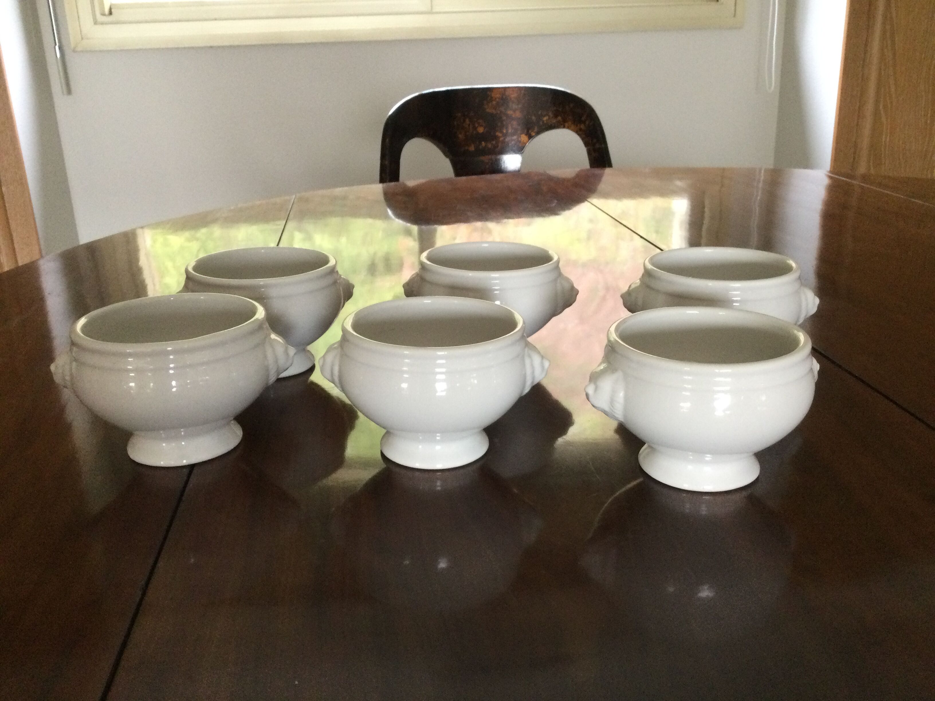 White porcelain soup bowl