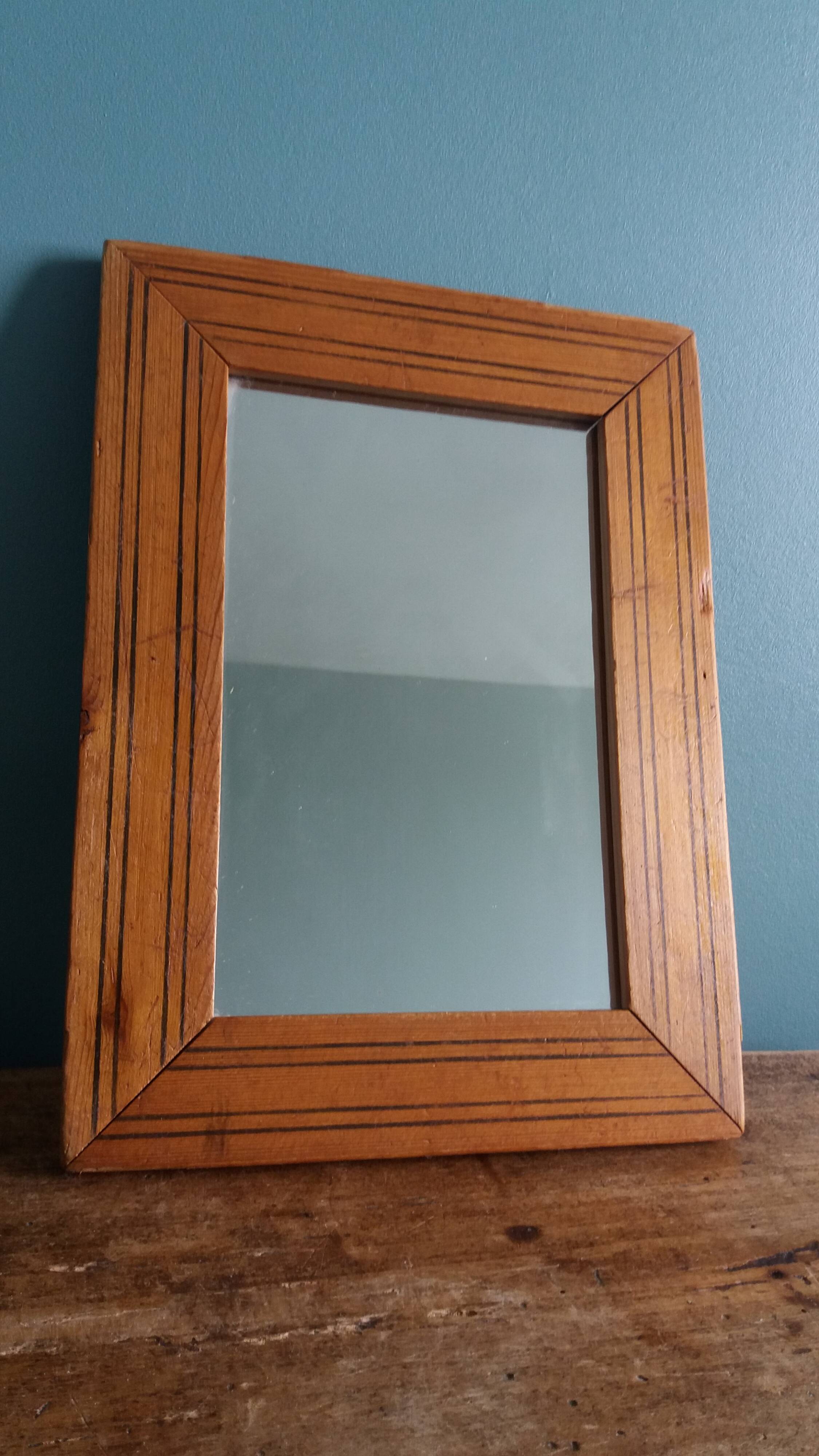 Wooden frame mirror 24 x 17.7