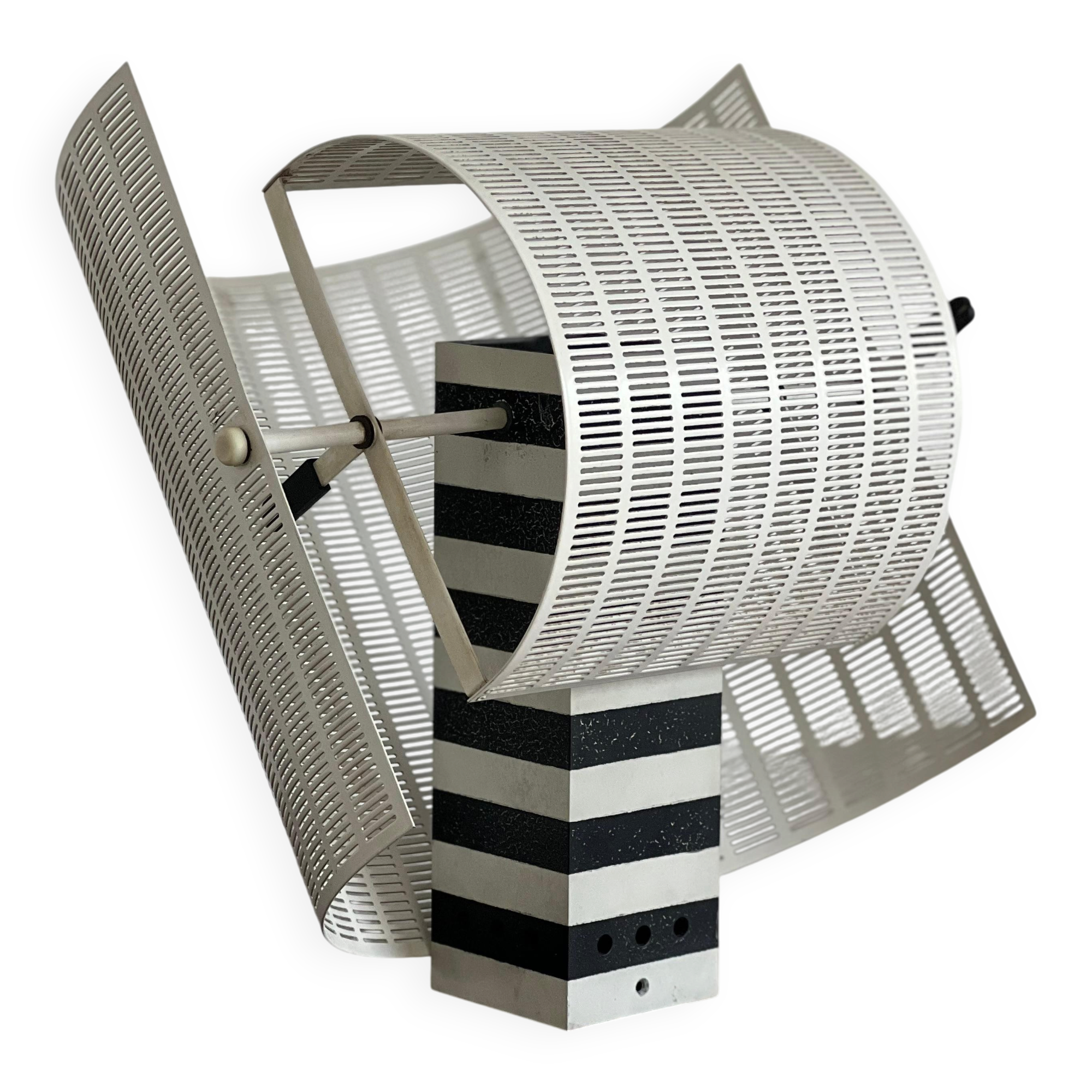 Postmodern Vintage Black White wall Lamp Shogun Mario Botta Artemide 1986 Italy