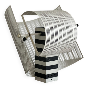 Postmodern Vintage Black White wall Lamp Shogun Mario Botta Artemide 1986 Italy