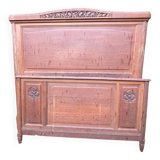 Set of solid oak headboards and footboards from the 1930s