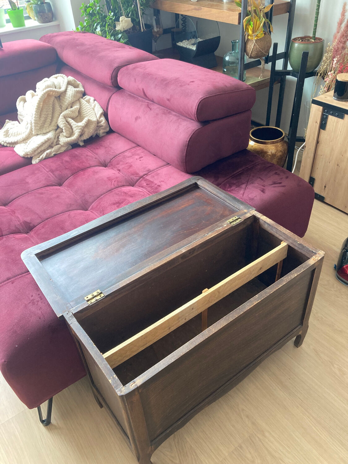 Wooden toy chest