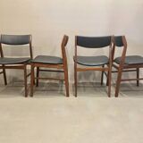 Set of 4 "Scandinavian design" chairs 1950