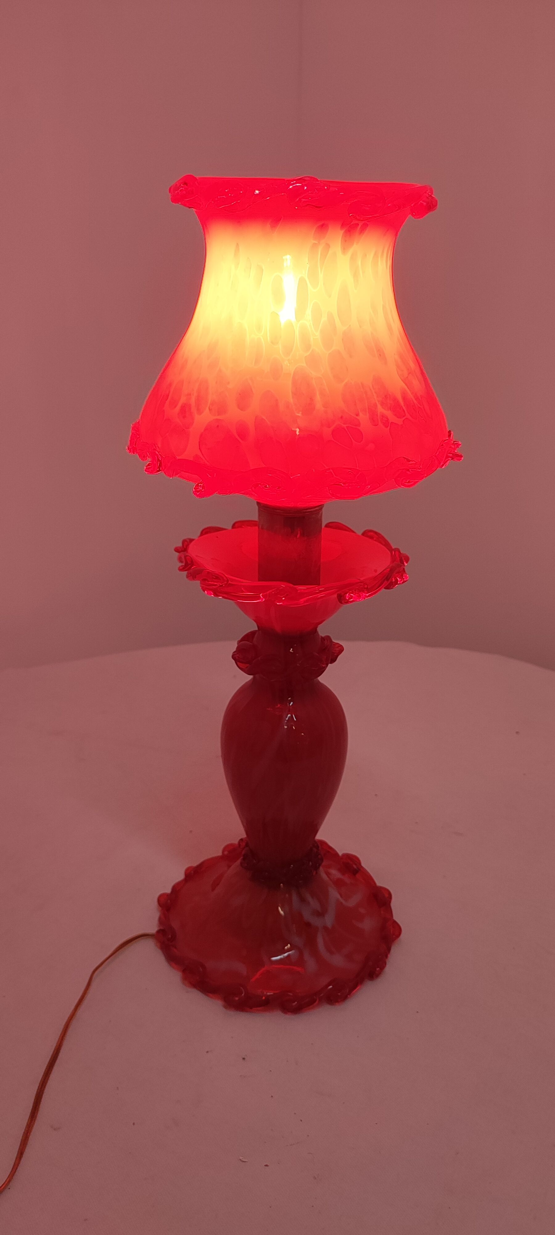 Murano glass table lamp. Italy, 1980