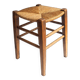 Old stool with straw seat