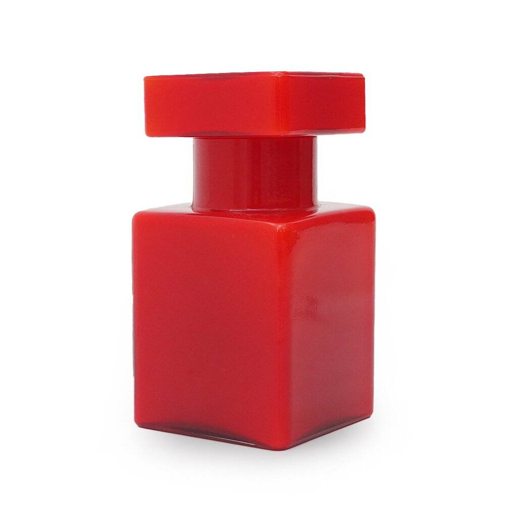 Red glass bottle by Luciano Vistosi for Vistosi, 1960s.