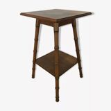 Table d'appoint bambou bois sculpté 1960 sellette