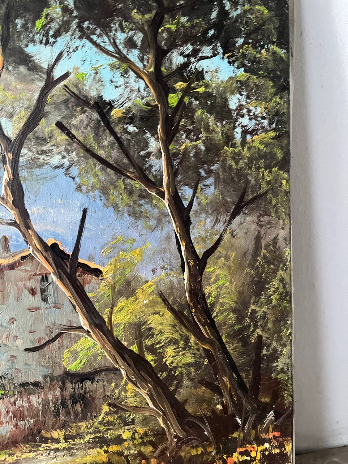 Villa by the seaside in Ramatuelle, oil on canvas signed Picard 1926.