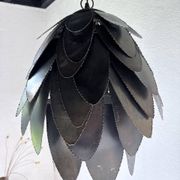 Brutalist suspension Jansen metal welded flower