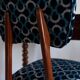 Chaise Butterfly Mid-Century en Velours Scarabeo Bleu et Bois Foncé, Europe, 1960