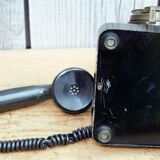 Vintage black decorative phone, industrial style, loft