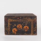 Coffre chinois en bois avec illustrations florales (Chine, vers 1900) #3