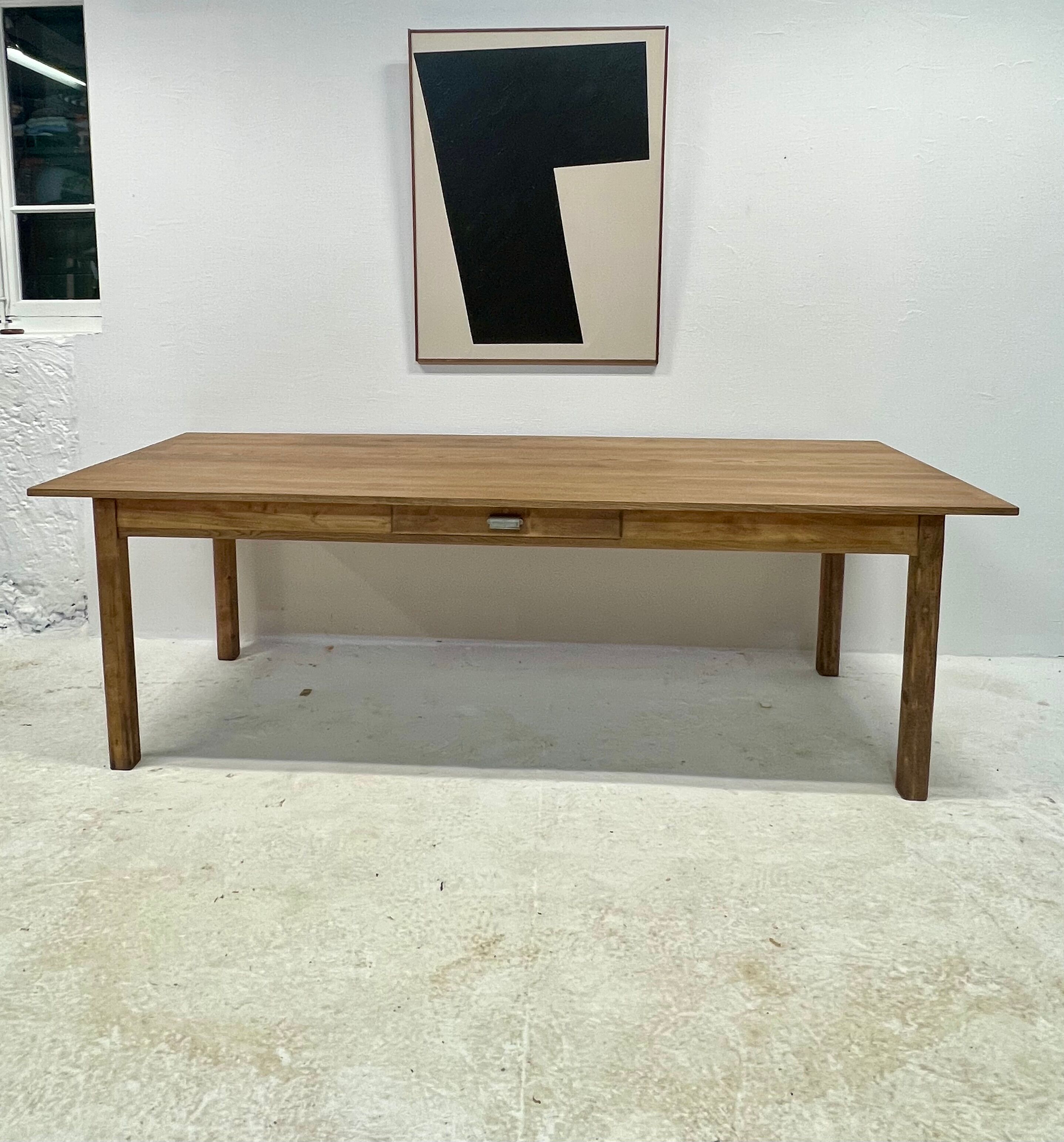 Oak and pine farmhouse table