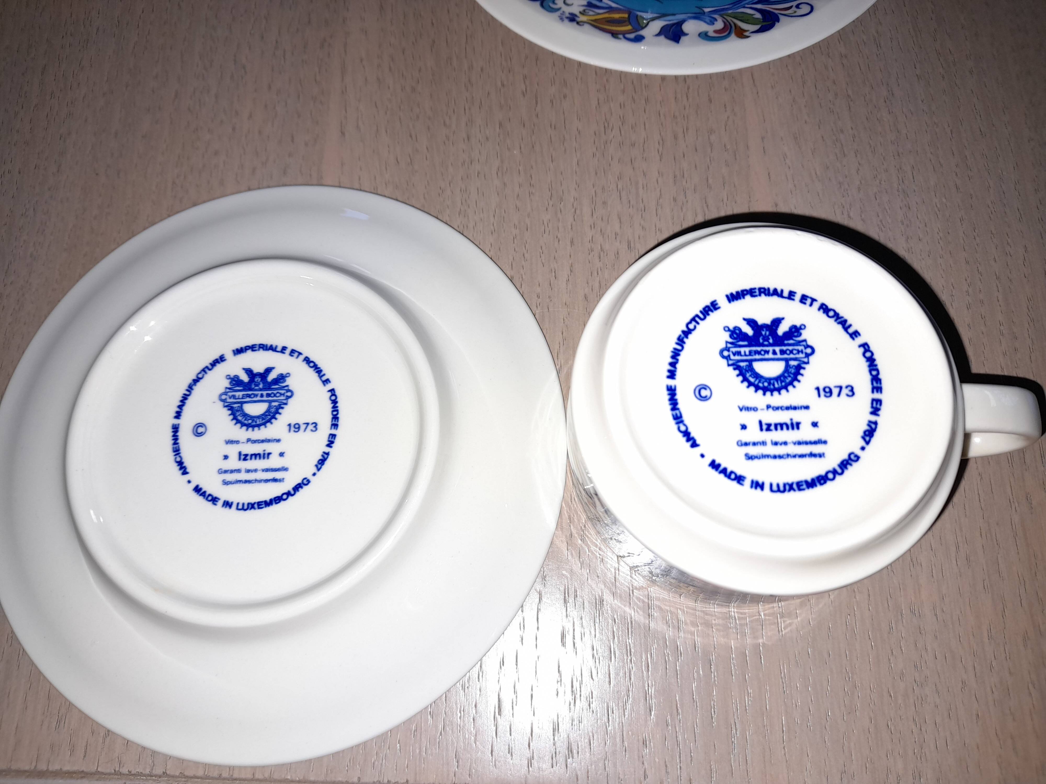 Set of coffee cups with saucers Villeroy and Boch Izmir Vitro-Porcelain