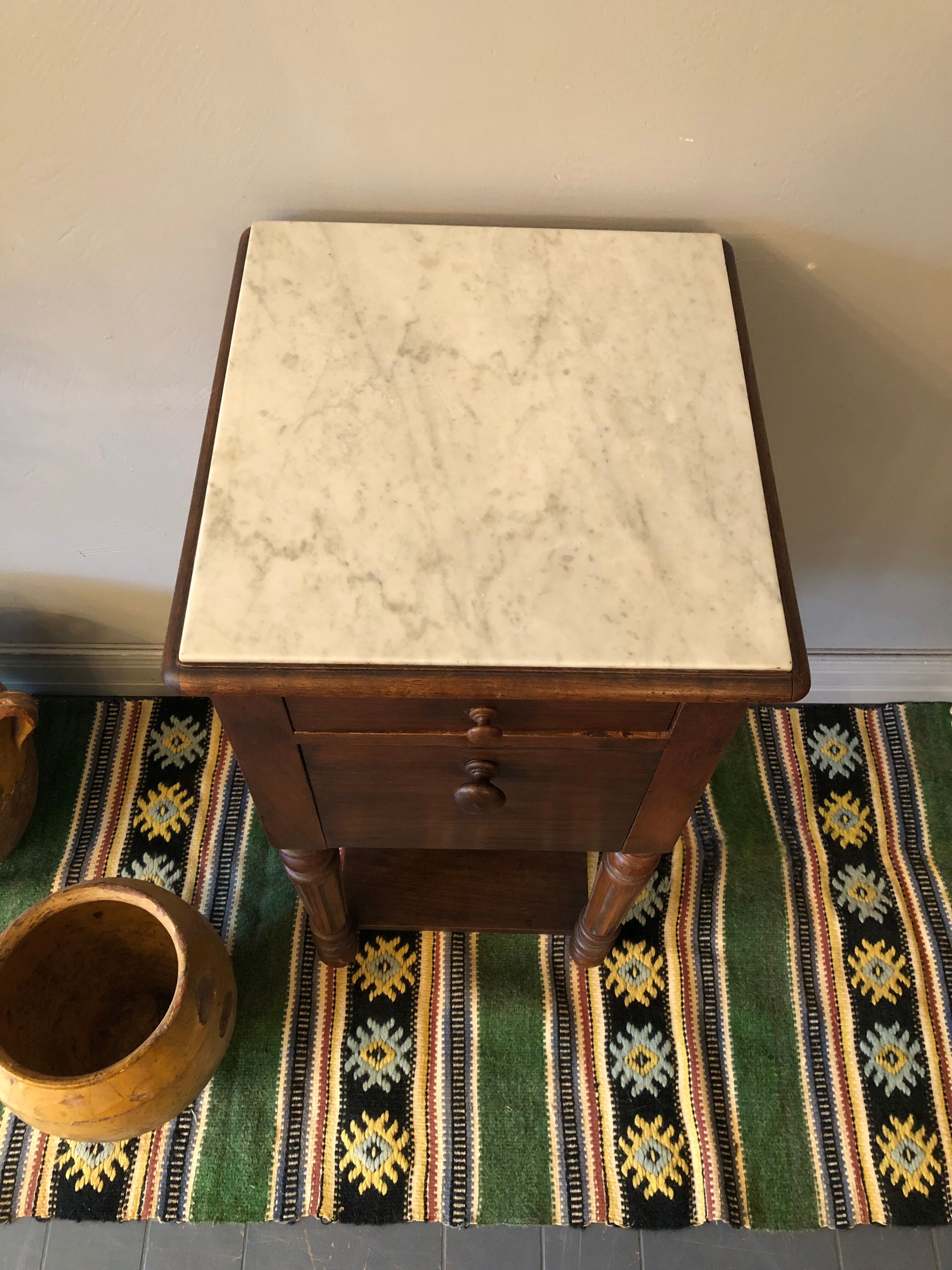 Walnut bedside table