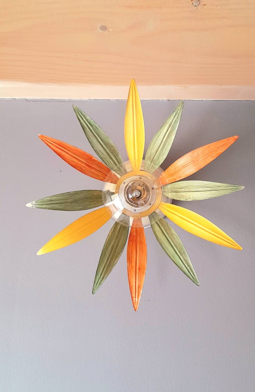 70s flower wall or ceiling light