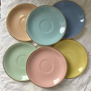 Tasses Moulin des loups  couleur pastel années 60