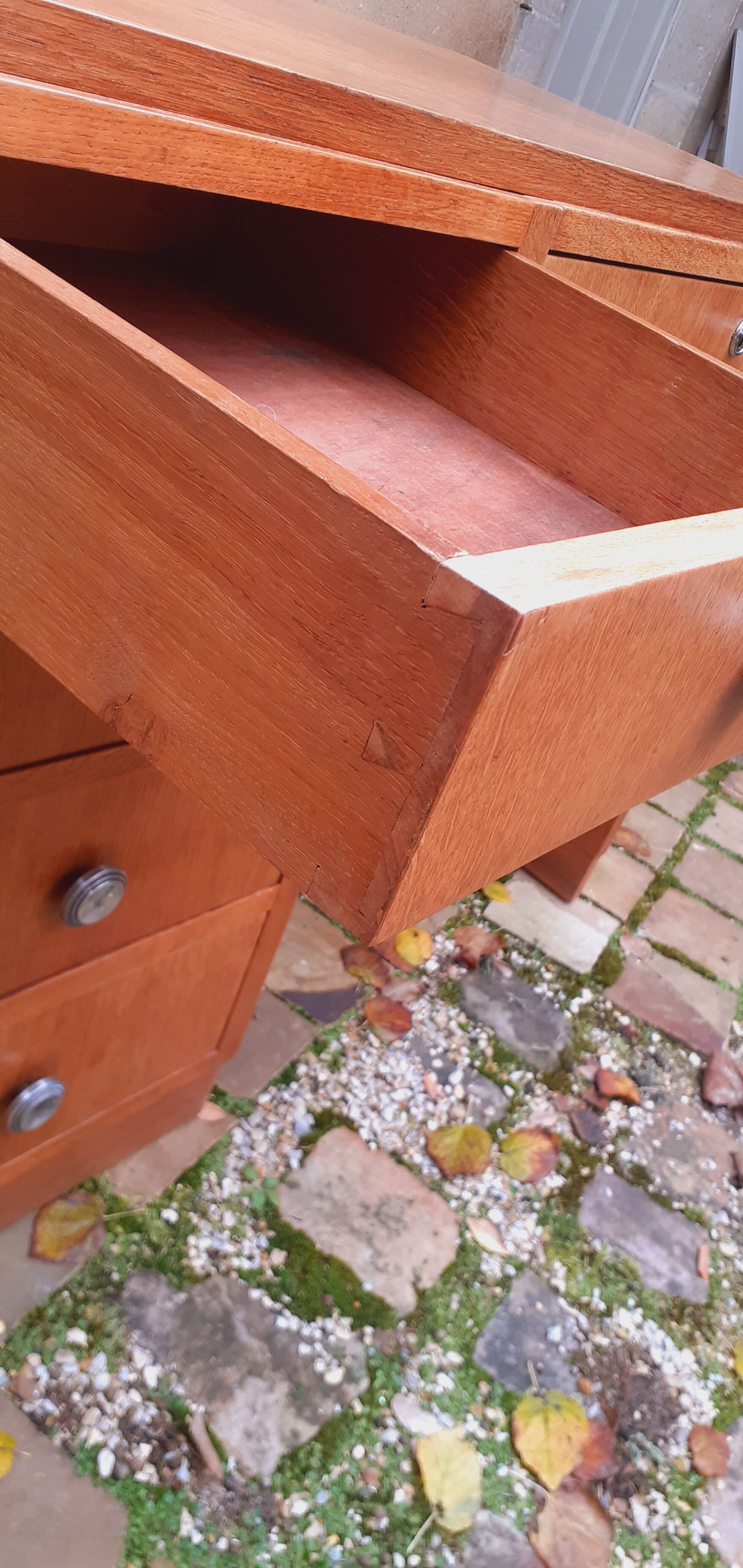 Vintage desk 40s in light oak