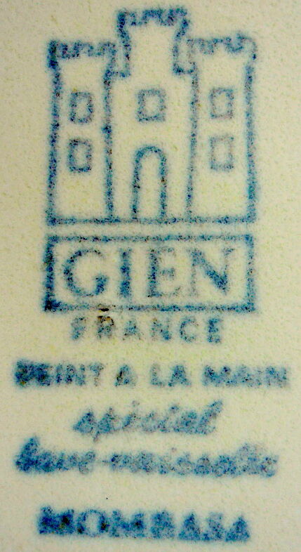 Service à dessert &amp;quot;vintage&amp;quot; en faïence de Gien, modèle &amp;quot;Mombasa&amp;quot; | Selency