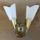 Double wall light in perspex and gold metal from the 50s and 60s.