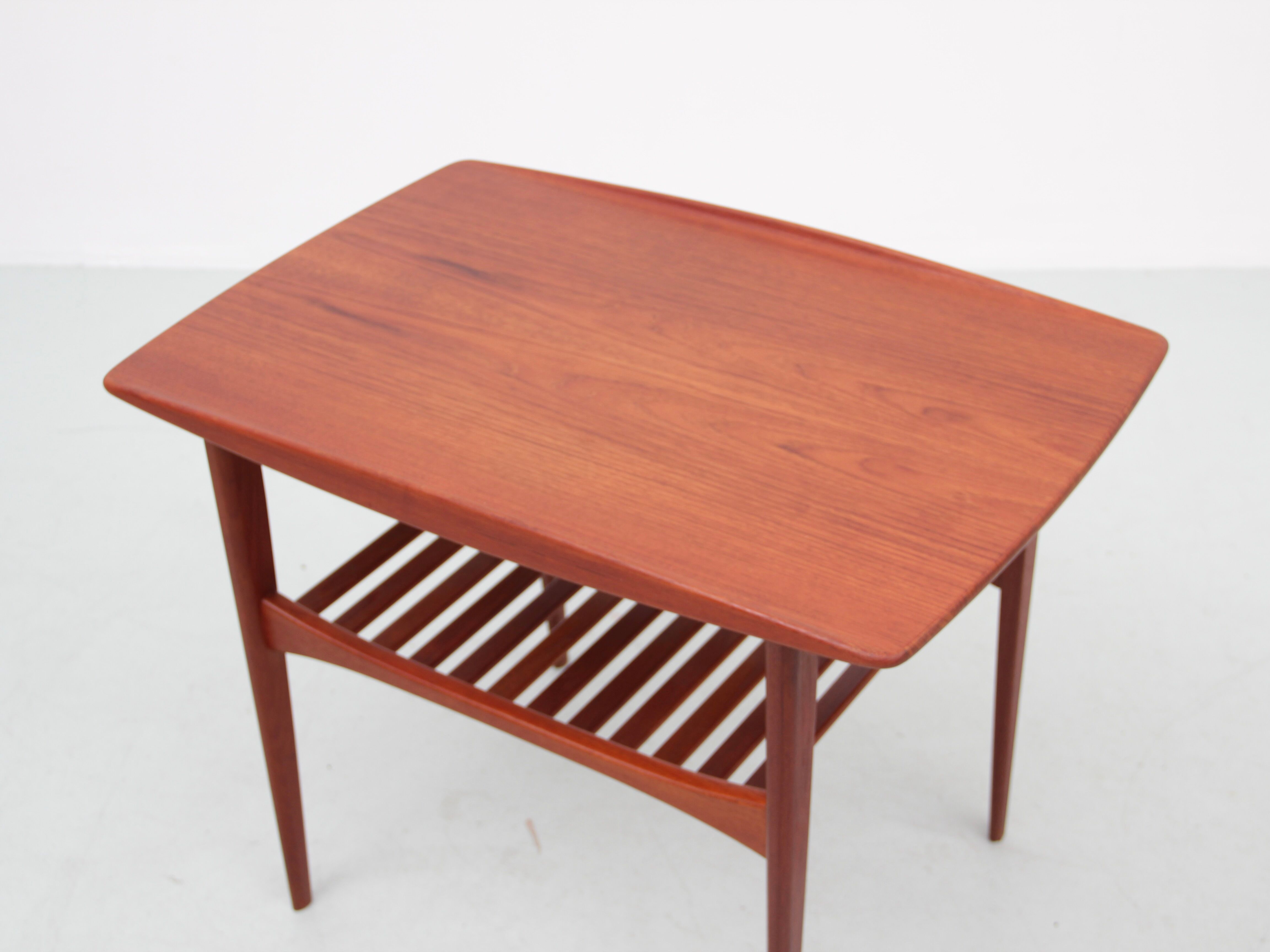 Scandinavian side table in solid teak