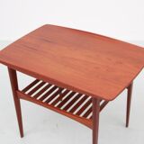 Scandinavian side table in solid teak