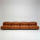 Camaleonda Lounge Sofa in Cognac Leather by Mario Bellini for B&B Italia, 1973, Set of 4