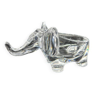 Large crystal elephant pocket tray