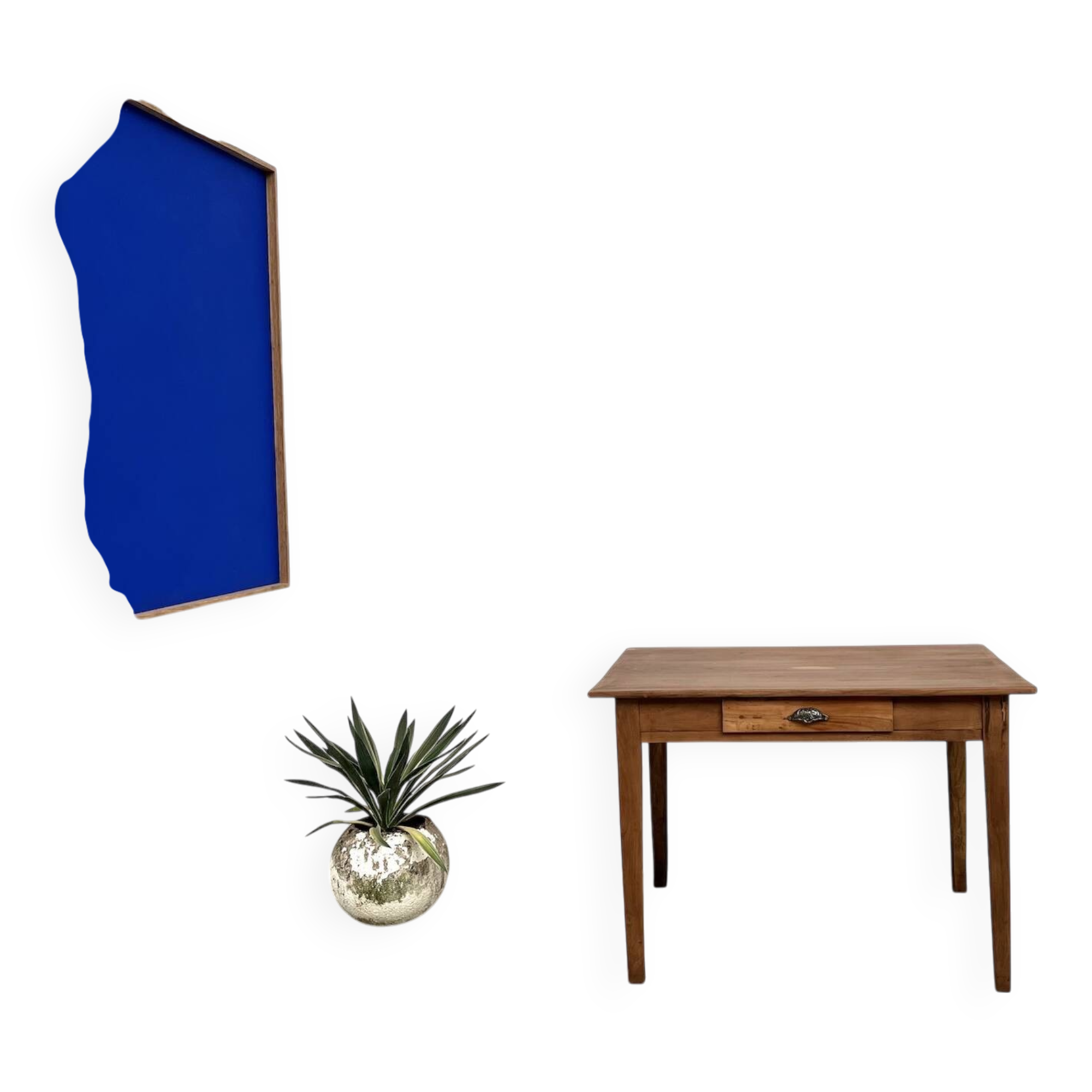 Solid cherry wood desk with spindle legs