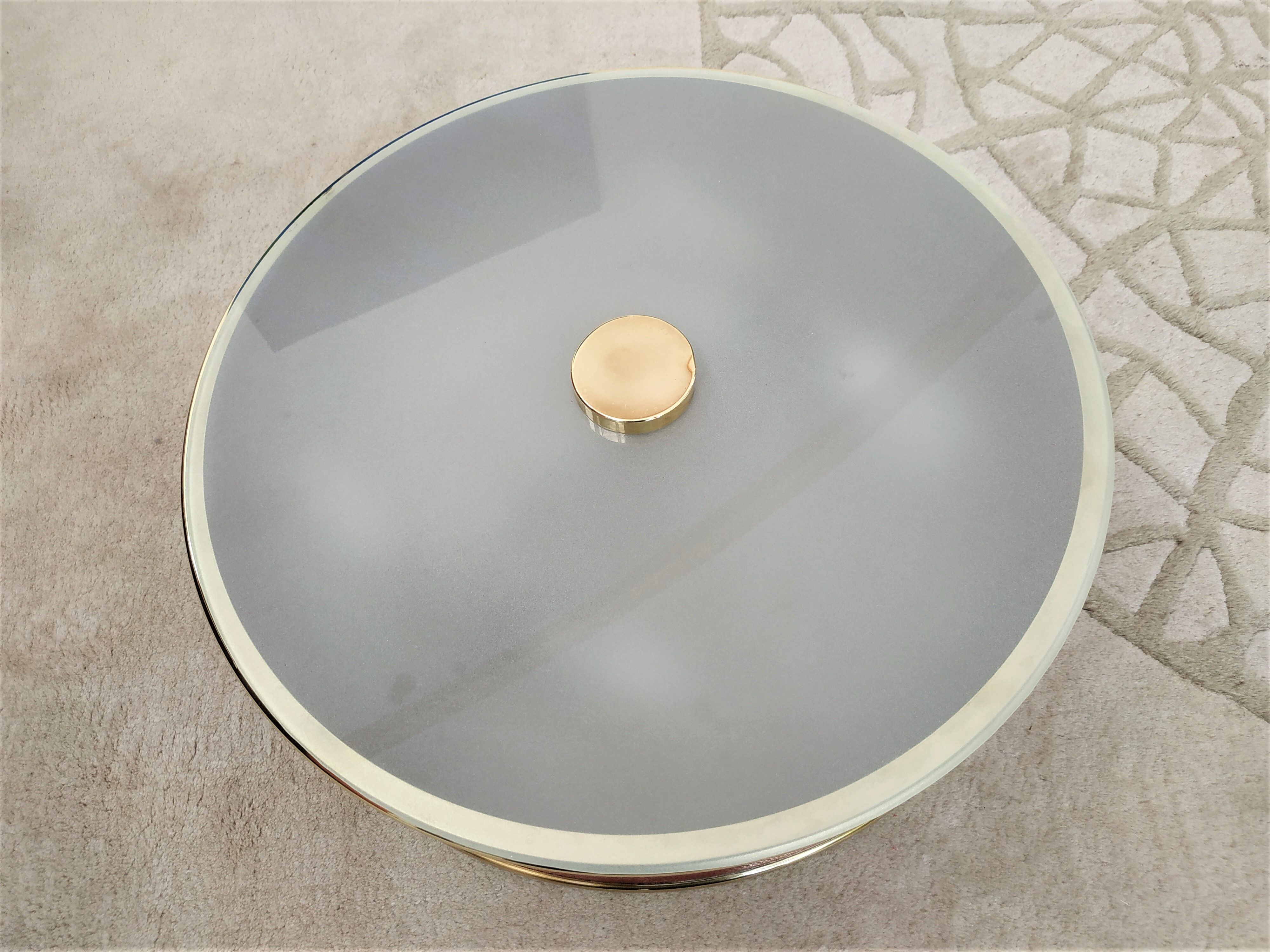 Ceiling lamp applied in red lacquered perforated metal