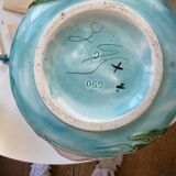 Cache pot poisson en barbotine du début XXème