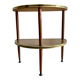 Table d'appoint demi-lune à deux niveaux vintage