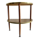 Table d'appoint demi-lune à deux niveaux vintage