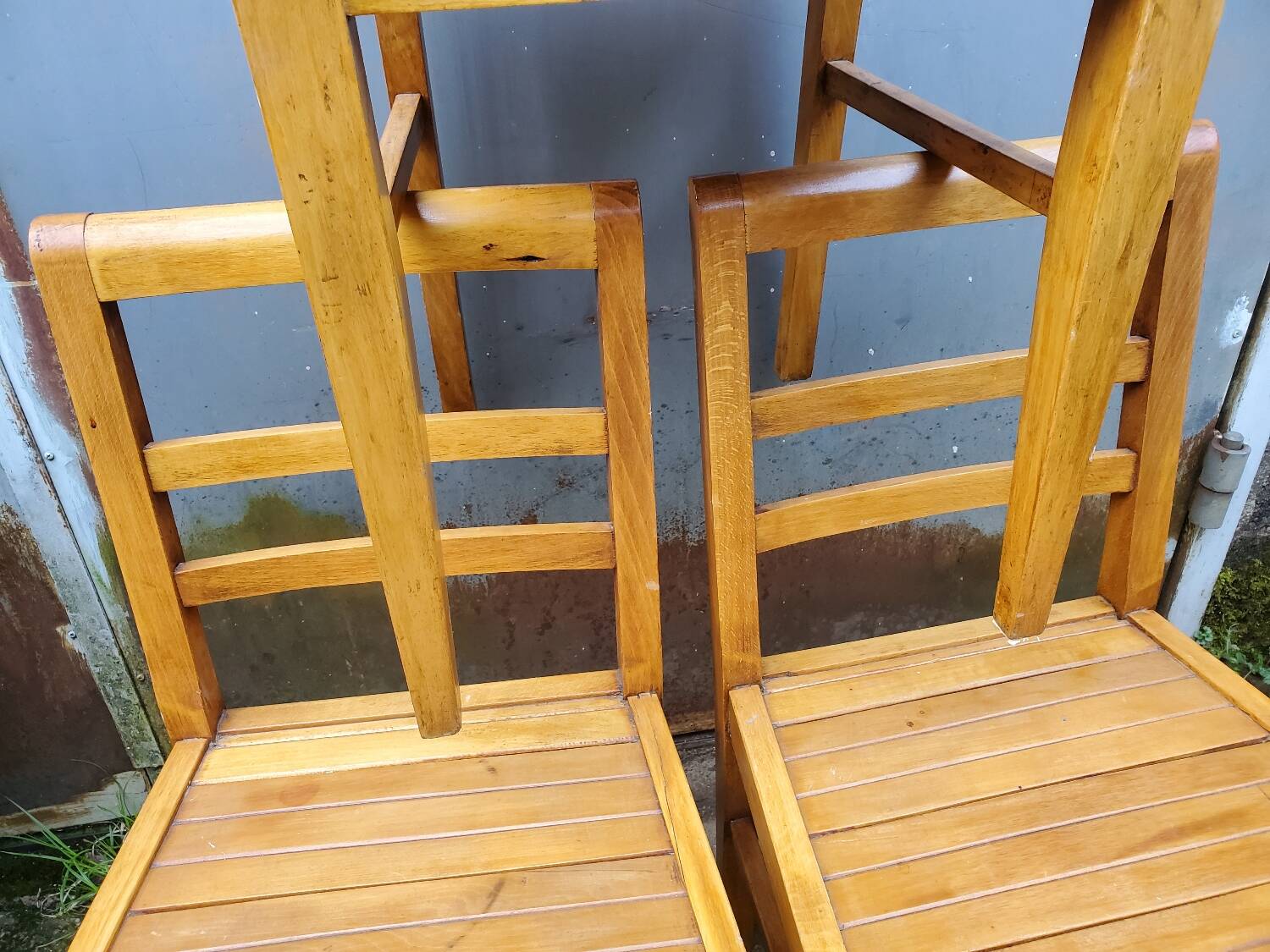 Trio of chairs 1940/50 by René Gabriel