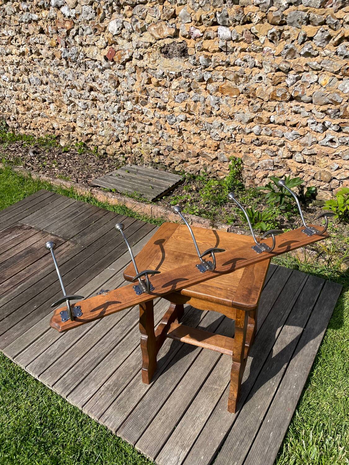 Bistro wall coat rack circa 1900