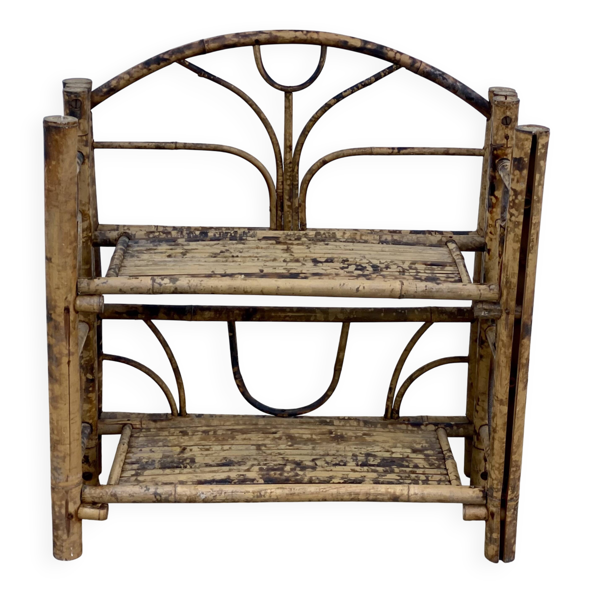 Vintage rattan shelf 1970-80