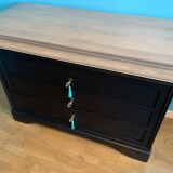 Vintage cherry wood commode refurbished