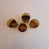 Set of 4 amber glasses