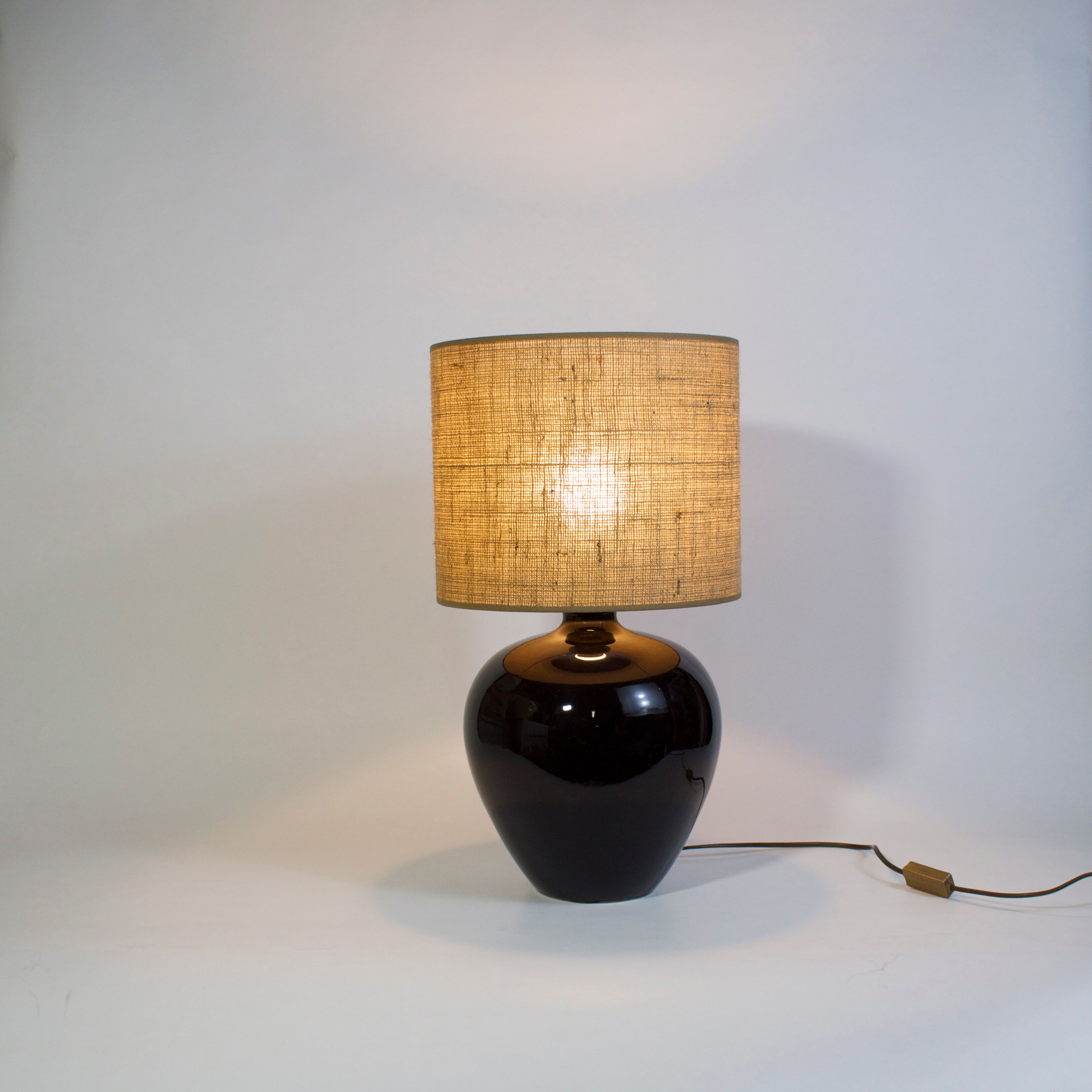 Black ceramic lamp