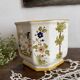 Cache-pot in Moustiers earthenware hand-painted