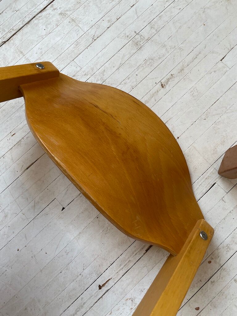 12 80s beech chairs