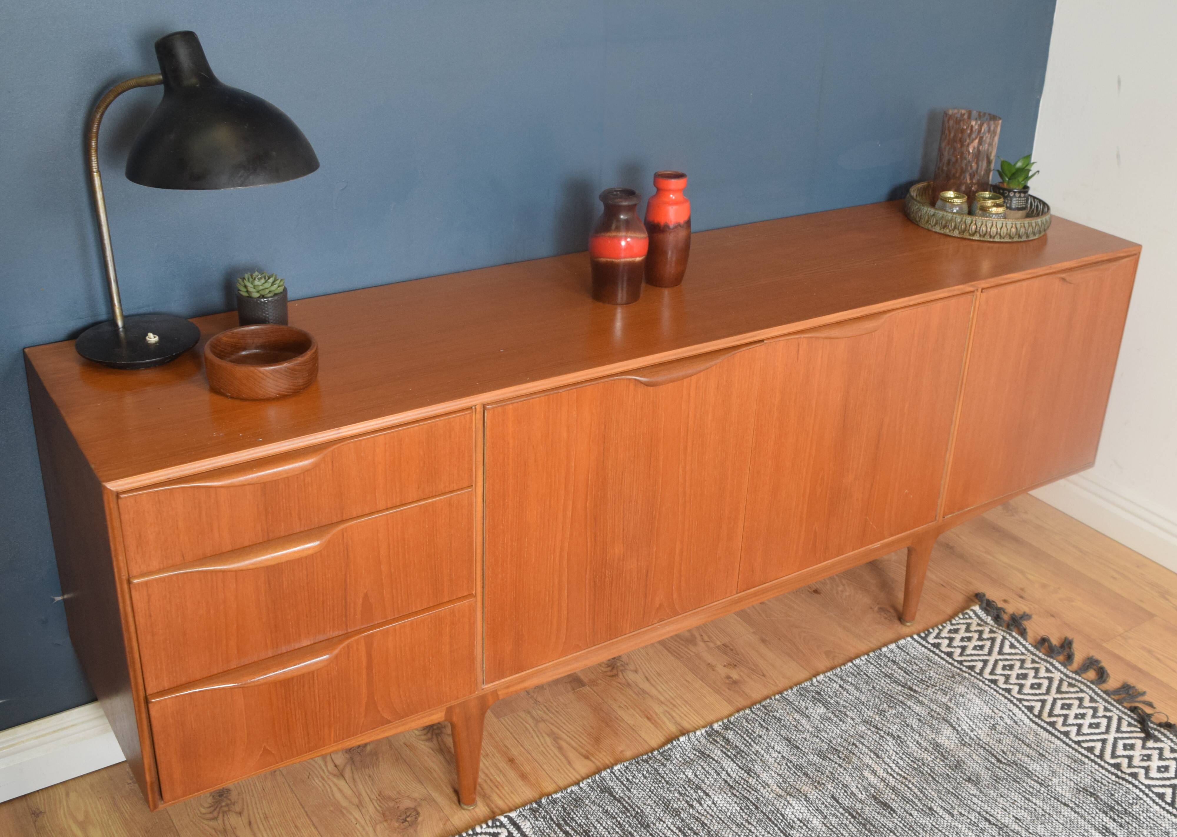 Restored Teak 1960s Long Mcintosh Dunvegan Teak Sideboard