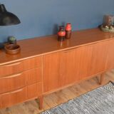 Restored Teak 1960s Long Mcintosh Dunvegan Teak Sideboard