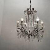 Vintage Crystal Beaded Chandelier