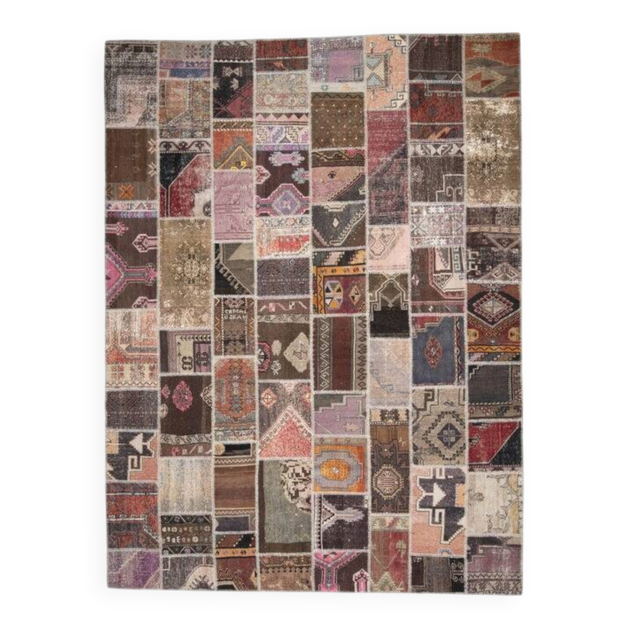 Turkish tribal patchwork rug 301x402
