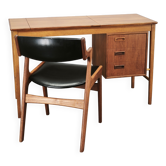 Sven Aage Madsen Teak Vanity Desk with Mirror, Denmark, 1960s