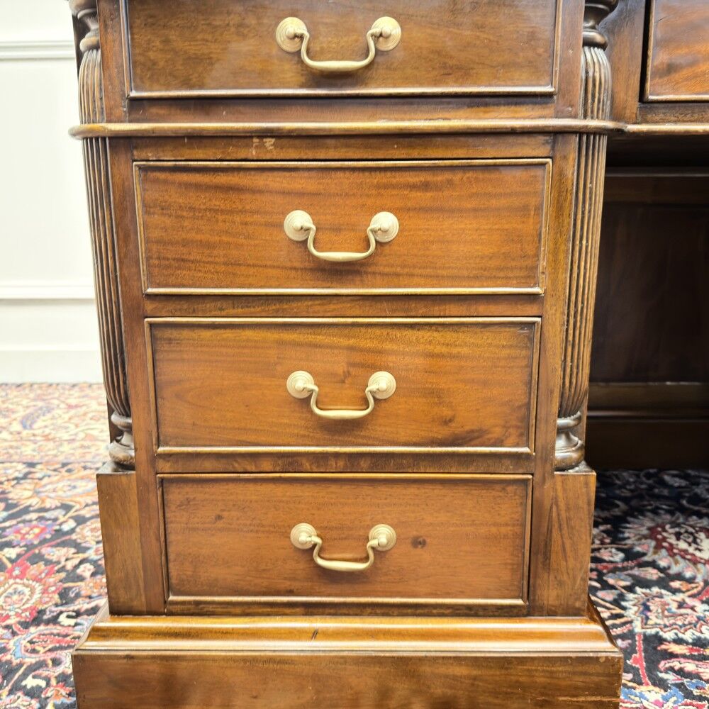 Classic English Chesterfield Desk with Backboard