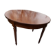 Round dining table in cherry-stained fruitwood with 2 extensions diam 110 cm