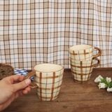 Large tartan mug