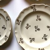 Dessert, beginning 20th, ANC Royal Limoges porcelain plates